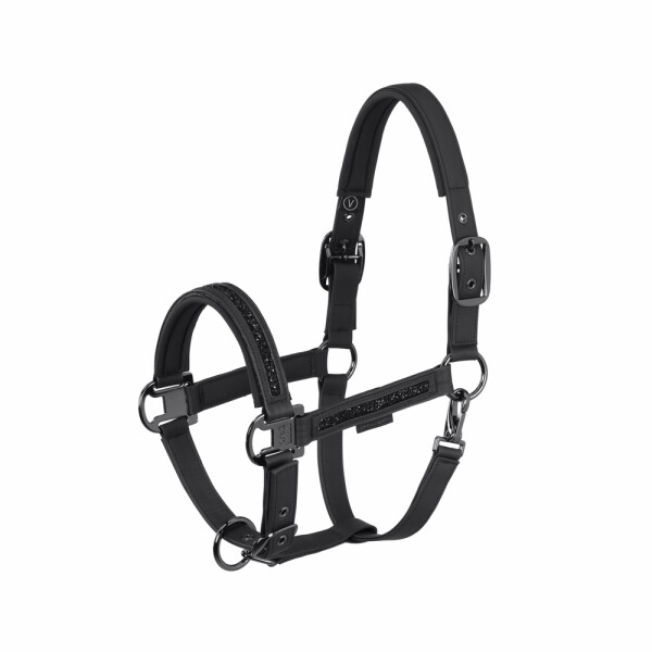 Eskadron Halfter Faux Leather Jewel Dp Platinum 26 S/S, black, W